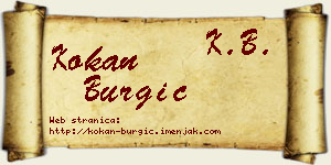 Kokan Burgić vizit kartica
